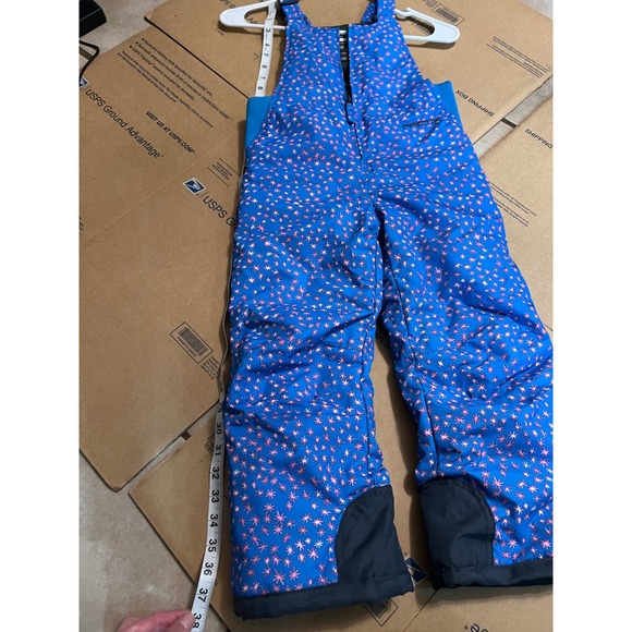 Arctic Zone Kids Blue Star Print Snow Bib Ski Pants Jumpsuit winter girl 5T - Picture 7 of 9